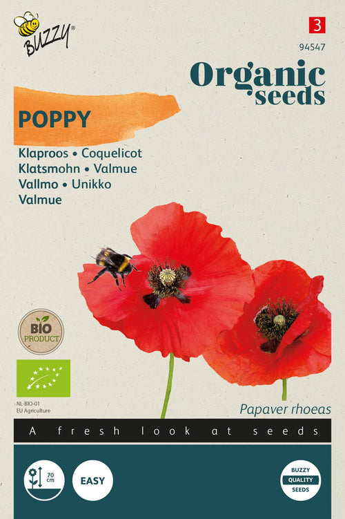 Buzzy Organic Seeds BIO Seidenmohn Red