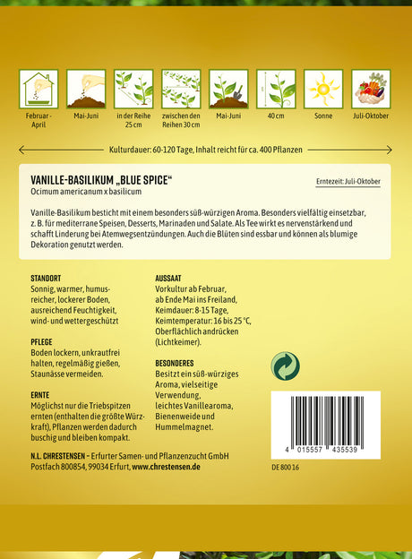 N.L. Chrestensen Vanille-Basilikum Blue Spice