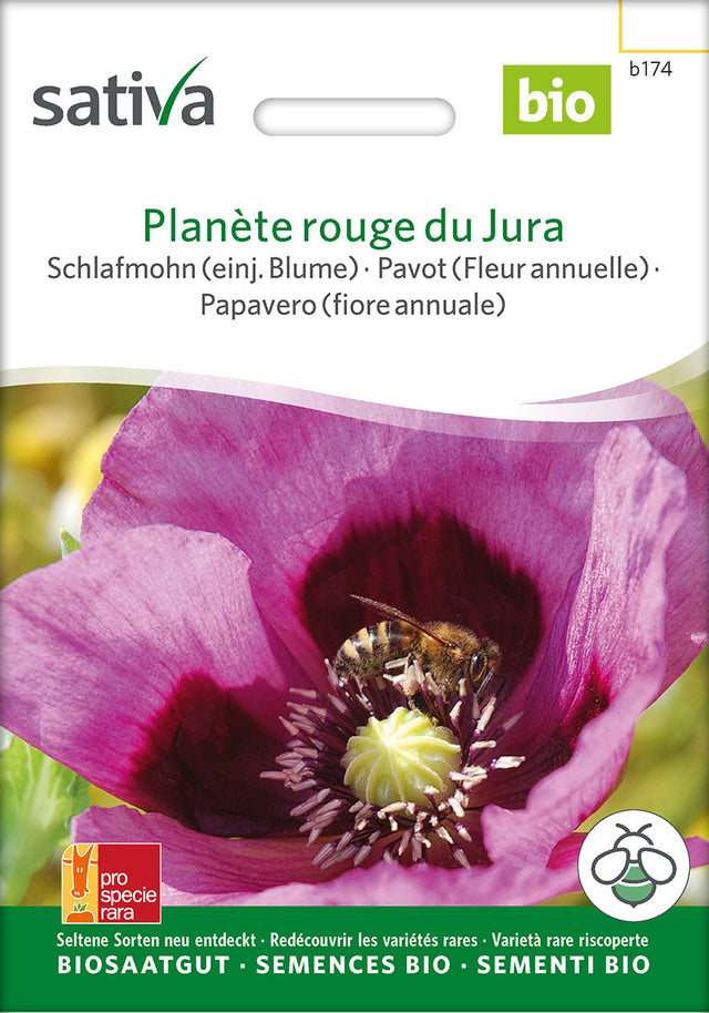 Sativa Schlafmohn Planète rouge du Jura