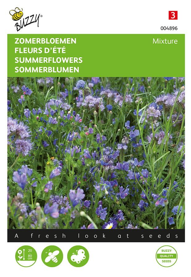 Buzzy Seeds Sommerblumen Blau Mischung
