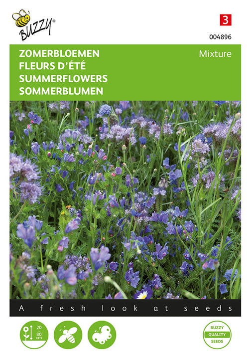 Buzzy Seeds Sommerblumen Blau Mischung