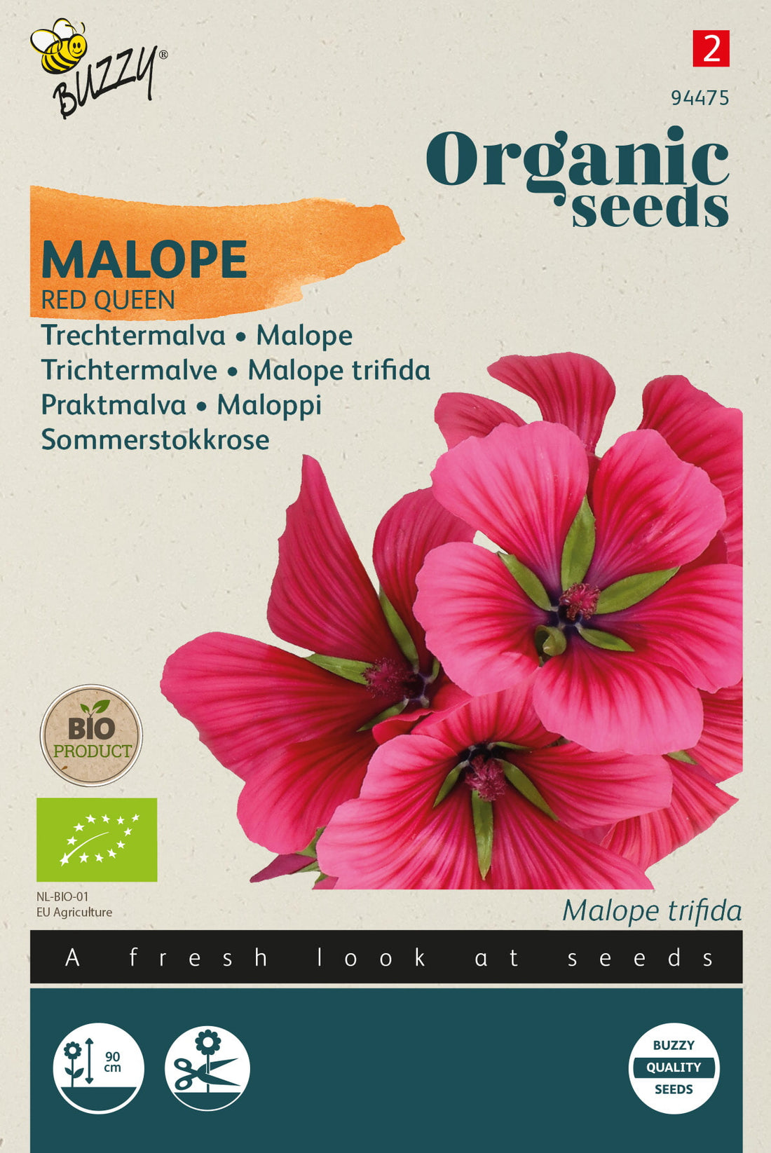 Buzzy Organic Seeds BIO Trichtermalven Red Queen