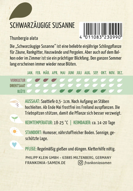 Frankonia Samen Schwarzäugige Susanne