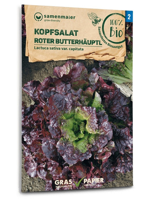 Samen Maier BIO Kopfsalat Roter Butterhäuptl