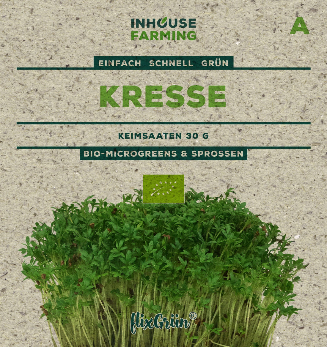 flixGrün BIO Keimsprossen Kresse