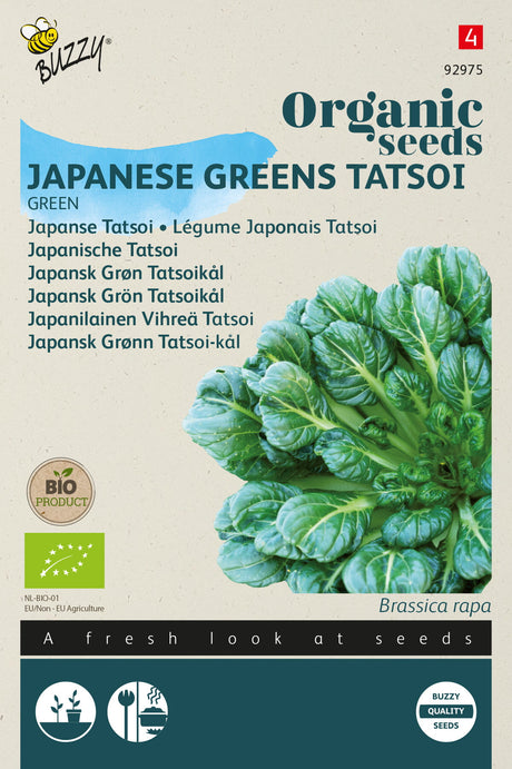 Buzzy Organic Seeds BIO Tatsoi Japanischer grüner