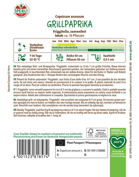 SPERLI Grillpaprika Friggitello