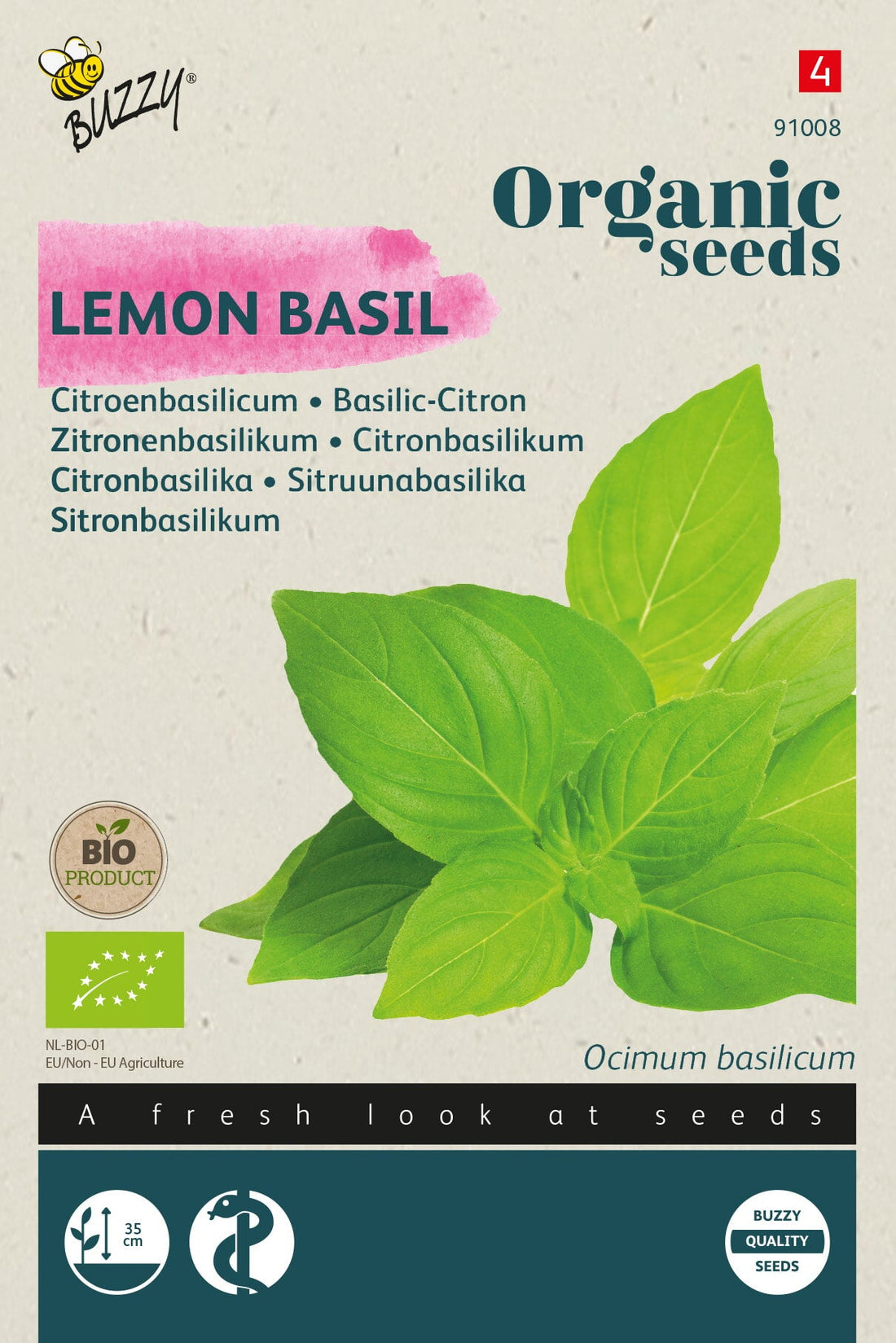 Buzzy Organic Seeds BIO Zitronenbasilikum