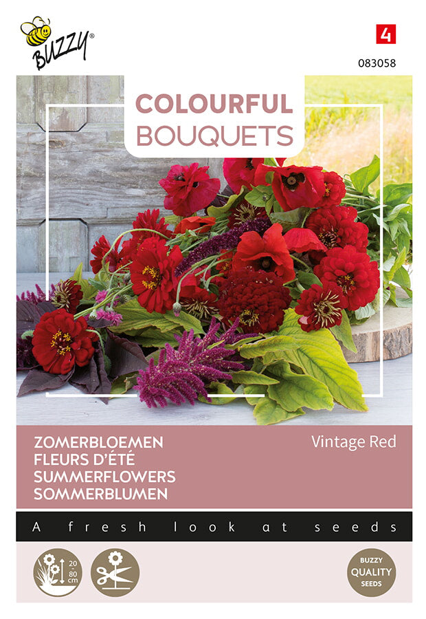 Buzzy Seeds Sommerblumen Vintage Red