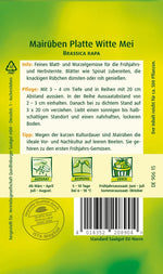 Quedlinburger Mairübe Platte Witte Mei