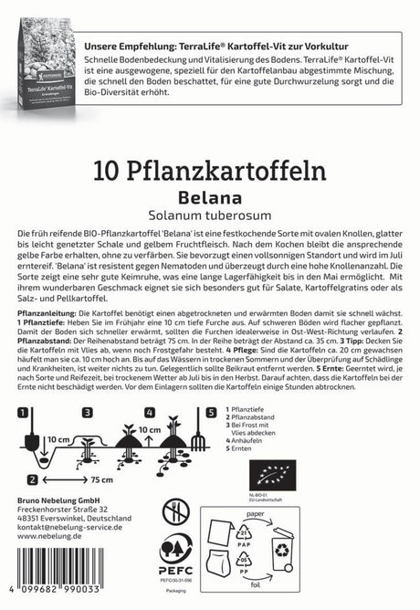 Kiepenkerl BIO Pflanzkartoffel Belana 10 Stück