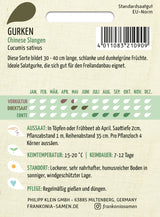 Frankonia Samen Gurke Chinese Slangen