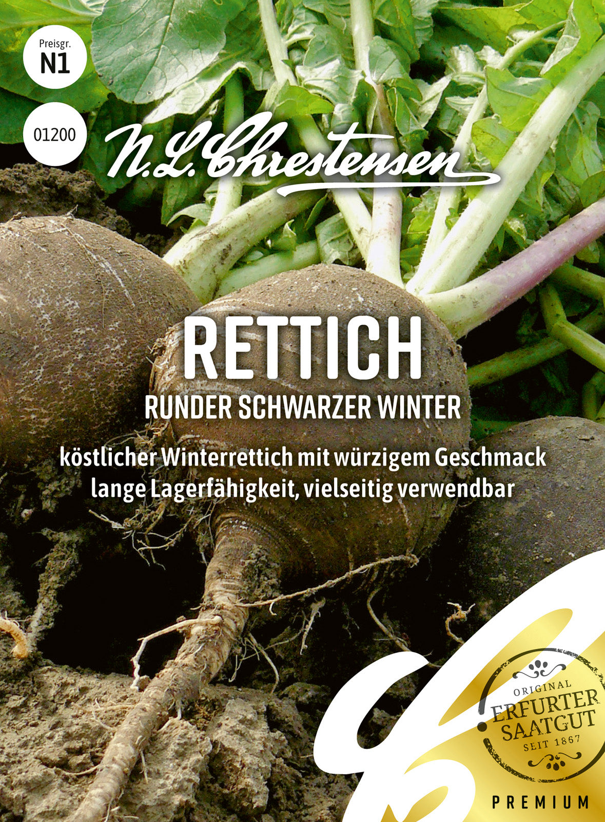 N.L. Chrestensen Rettich Runder schwarzer Winter