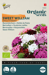 Buzzy Organic Seeds BIO Bartnelken Einfachblühende Mischung