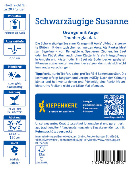 Kiepenkerl Schwarzäugige-susanne Orange mit Auge