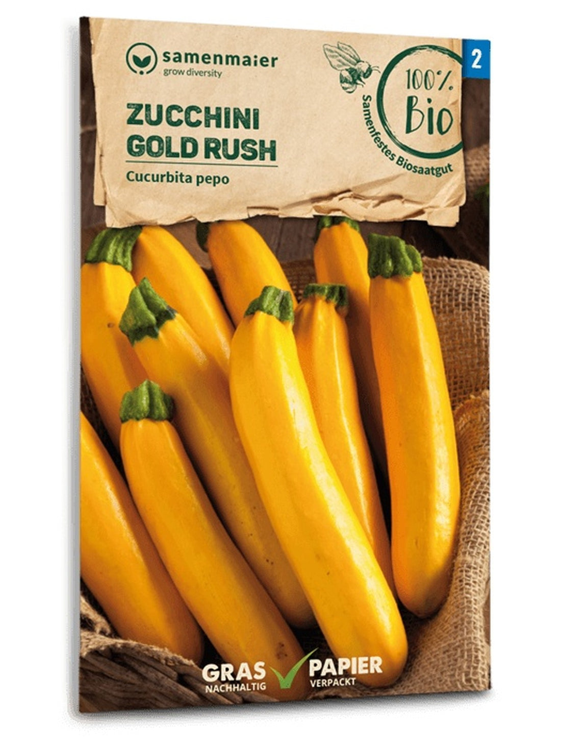 Samen Maier | BIO Zucchini Gold Rush | 5 Pflanzen | MHD: 12/2027