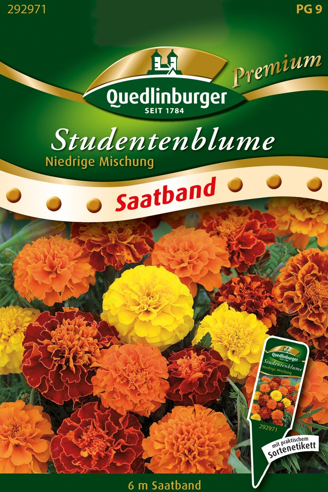Quedlinburger Studentenblume niedrige Mischung Saatband