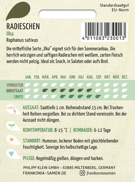 Frankonia Samen Radieschen Ilka