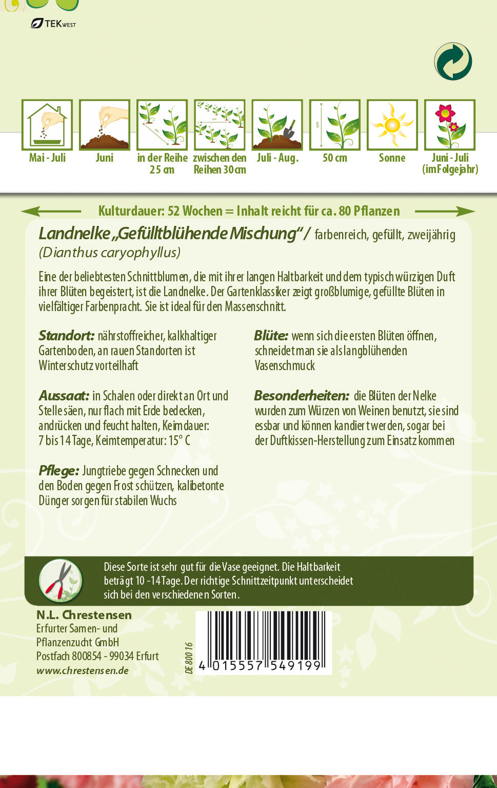 N.L. Chrestensen Landnelke Gefülltblühende Mischung