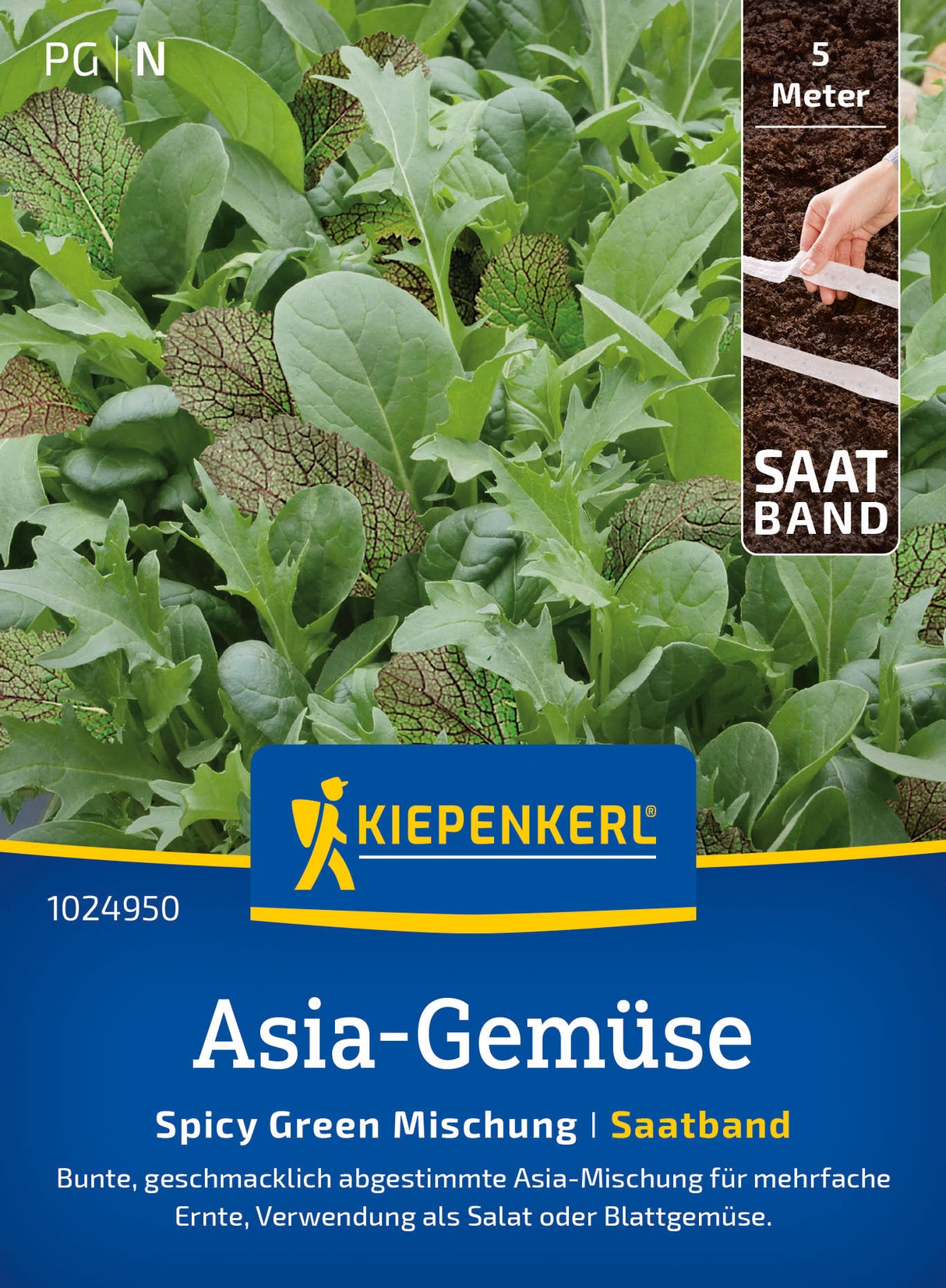 Kiepenkerl Asia-Salat Spicy Green Mischung Saatband