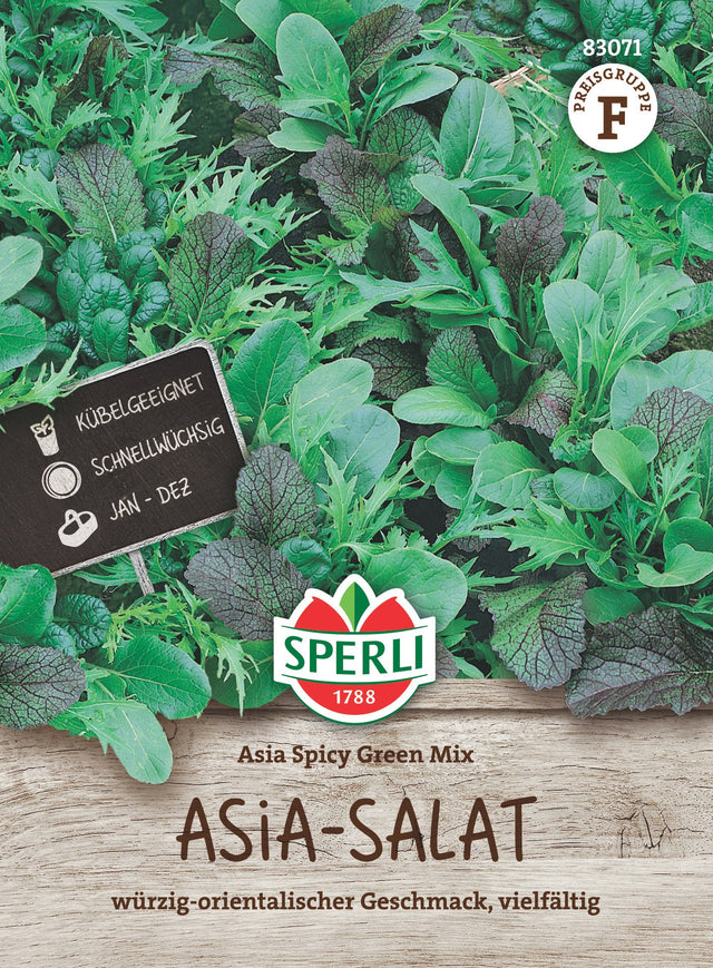 SPERLI Asia-Salat Asia Spicy Green Mix (Mizuna, Green Boy, Tatsoi, Mustard Red Giant)
