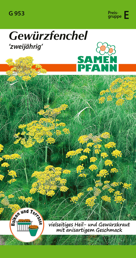 Samen Pfann zweijährig Gewürzfenchel