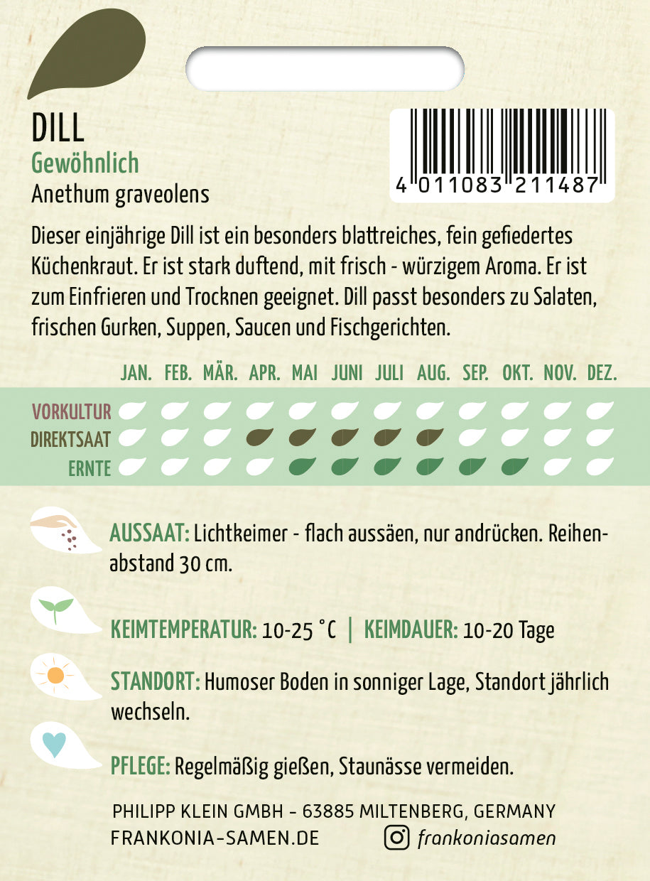 Frankonia Samen Dill Gewöhnlich