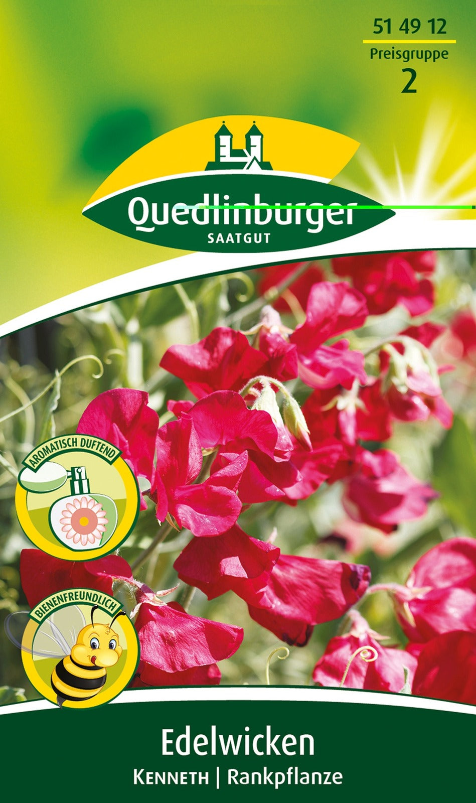 Quedlinburger Duftwicke Kenneth, rot