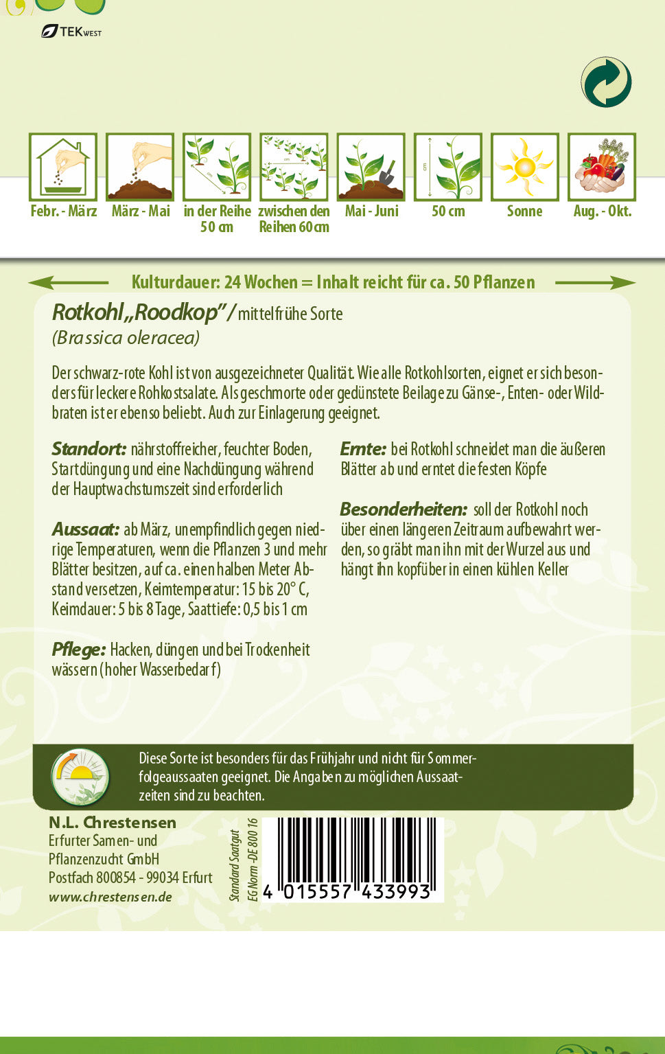 N.L. Chrestensen Rotkohl Roodkop