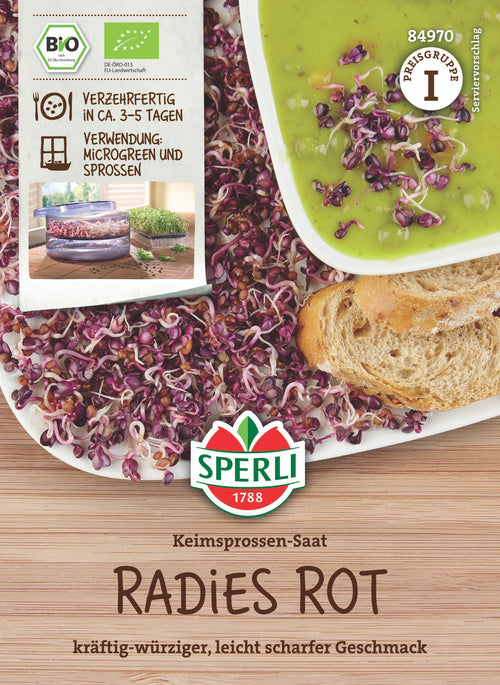 SPERLI BIO Keimsprossen Radies rot