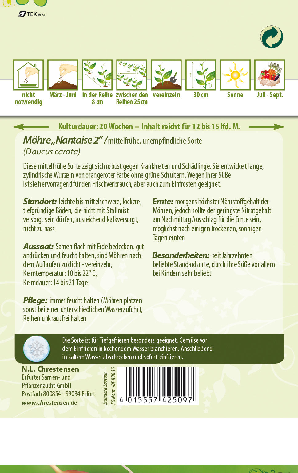 N.L. Chrestensen Möhre Nantaise 2