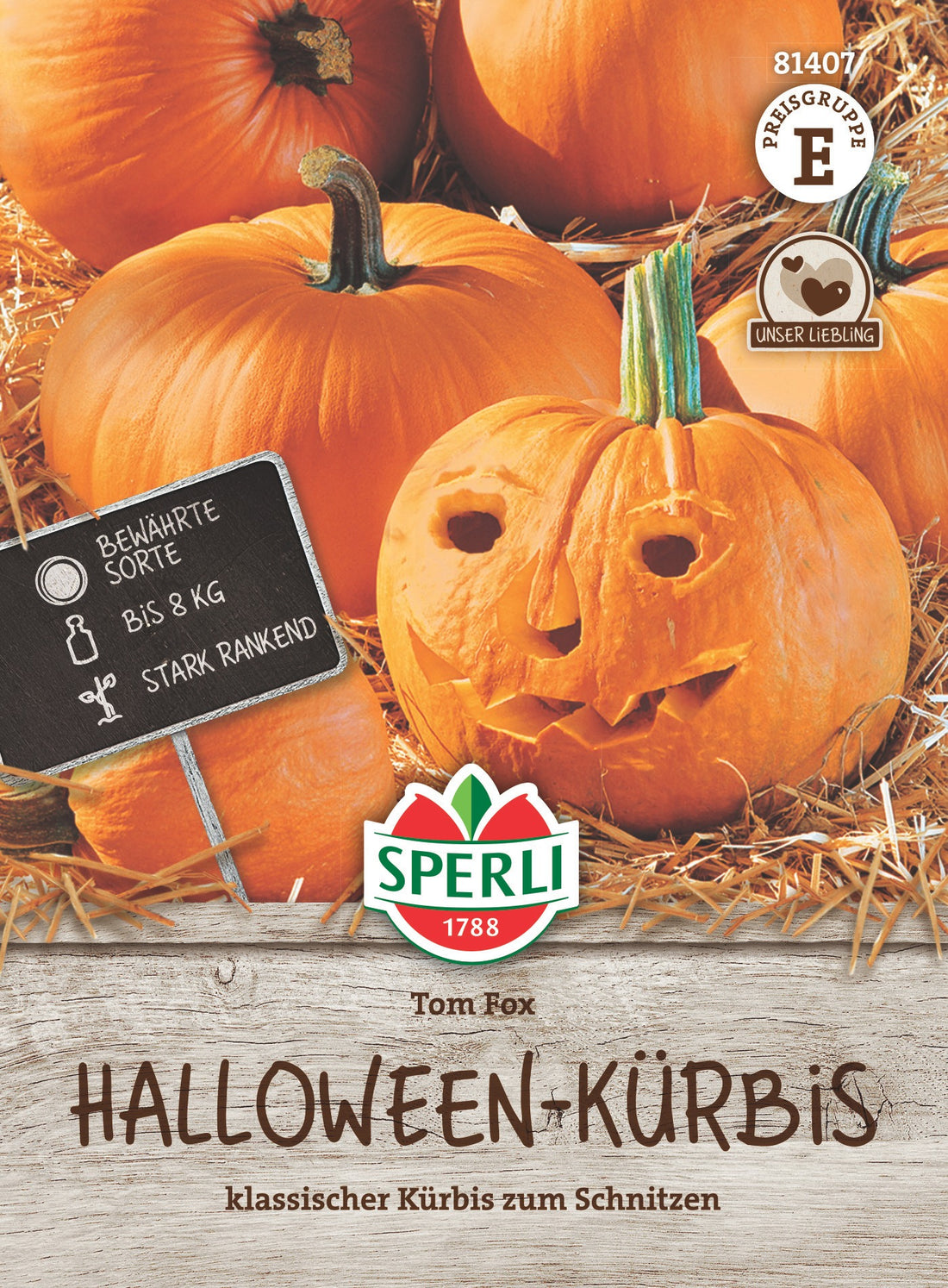 SPERLI Halloween-Kürbis Tom Fox