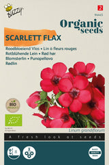 Buzzy Organic Seeds BIO Lein rotblühend