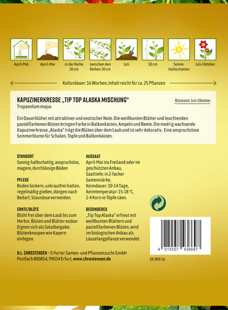 N.L. Chrestensen Kapuzinerkresse Tip Top Alaska Mischung