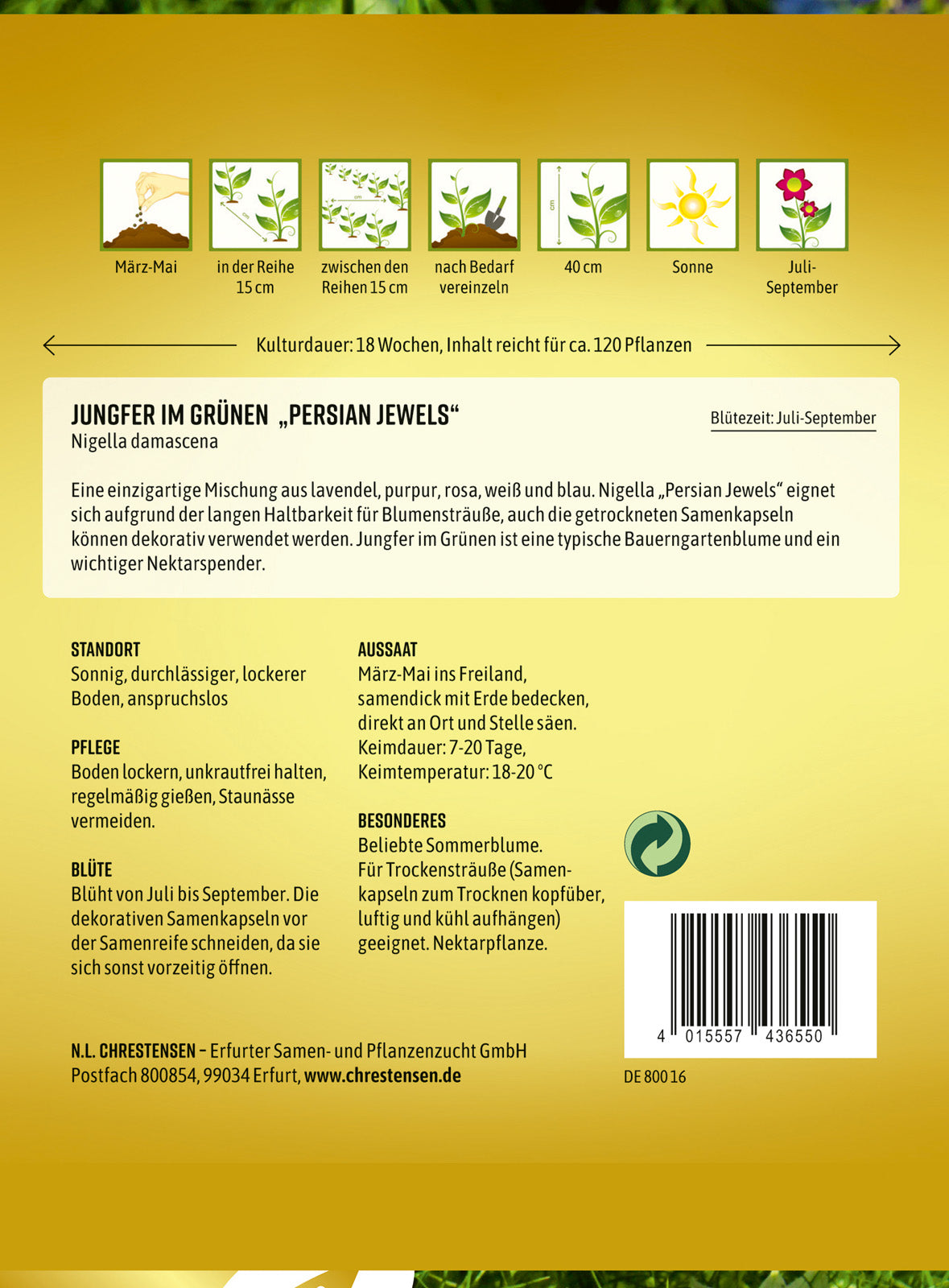 N.L. Chrestensen Jungfer im Grünen Persian Jewels