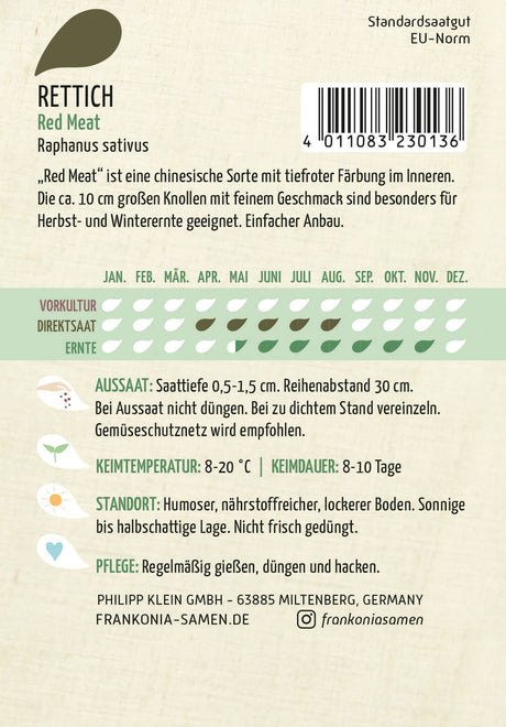 Frankonia Samen Rettich Red Meat