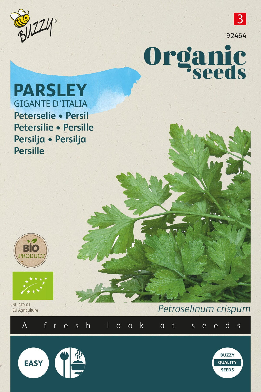 Buzzy Organic Seeds BIO Petersilien Gigante d'Italia