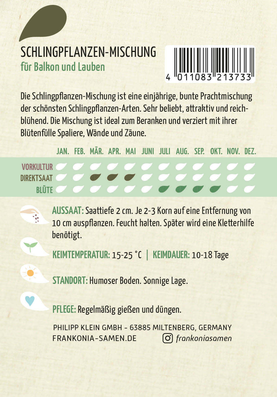 Frankonia Samen Blumensamen-Mischung Schlingpflanzen