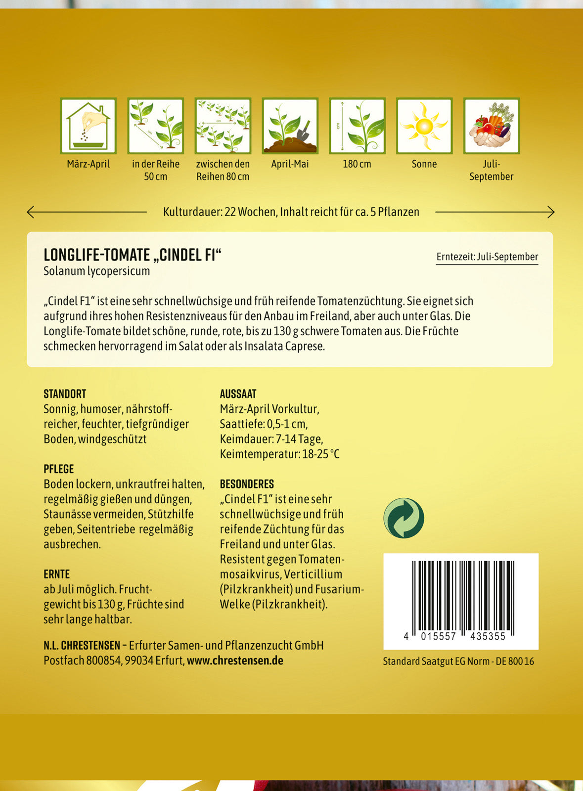 N.L. Chrestensen Longlife-Tomate Cindel F1