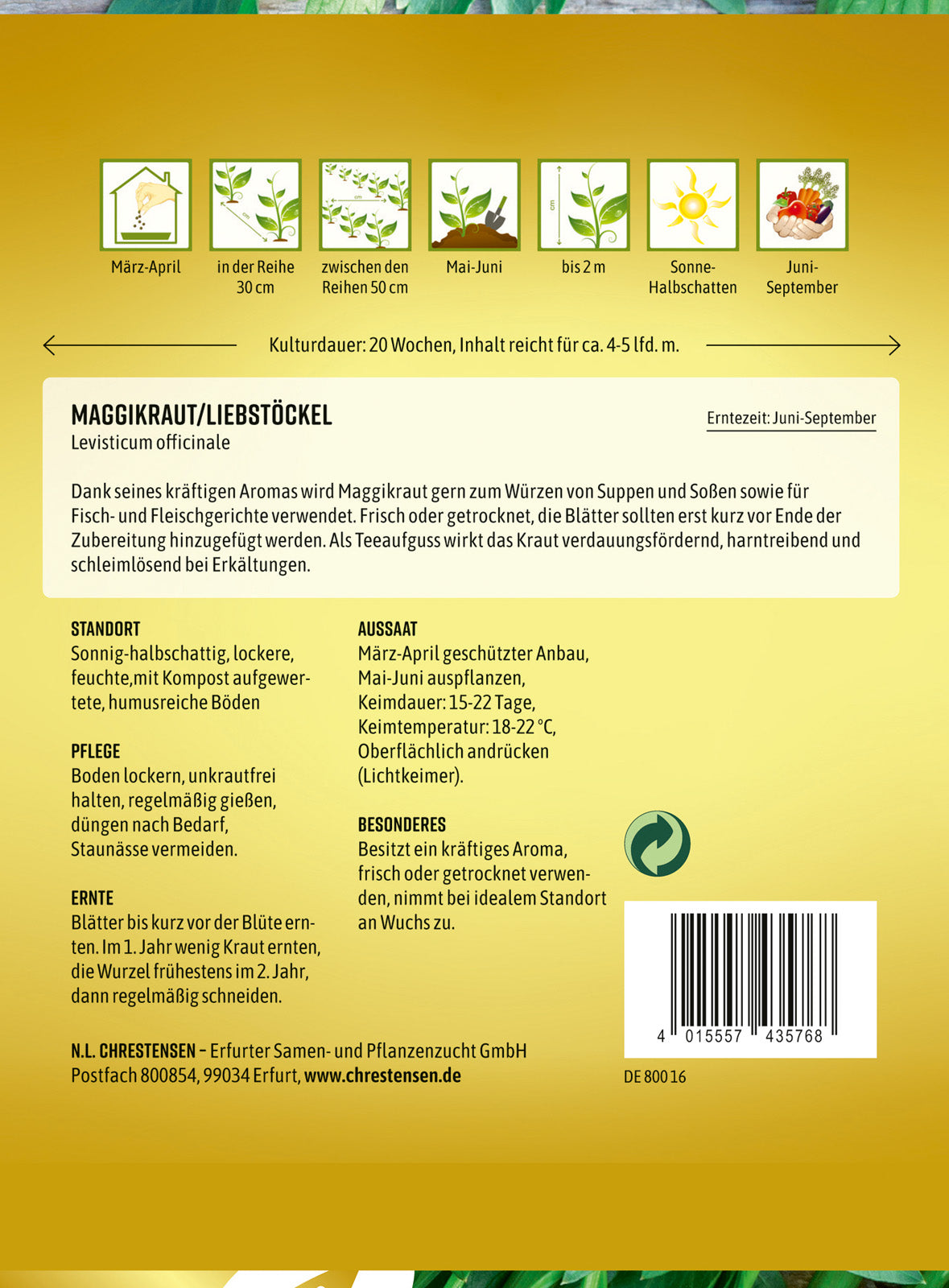 N.L. Chrestensen Maggikraut Liebstöckel
