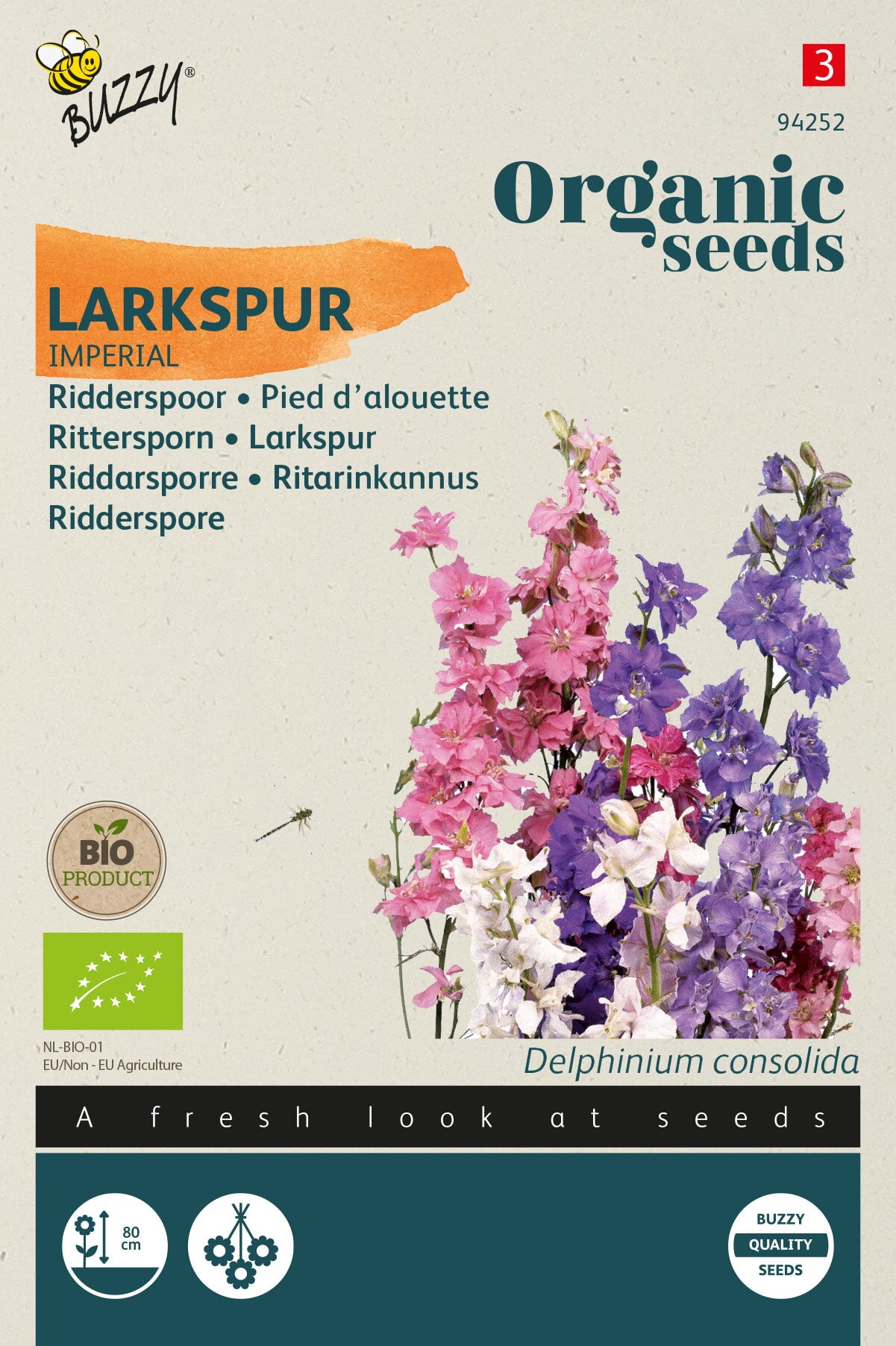 Buzzy Organic Seeds BIO Rittersporn Imperial