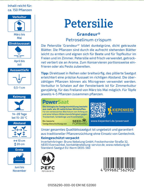 Kiepenkerl Petersilie Grandeur® Pillensaat