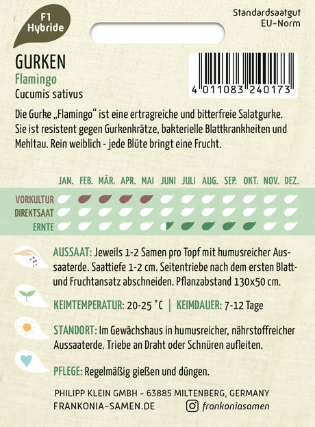 Frankonia Samen Salatgurken Flamingo