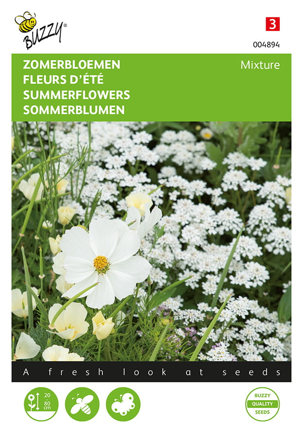 Buzzy Seeds Sommerblumen Weisse Toene Mischung