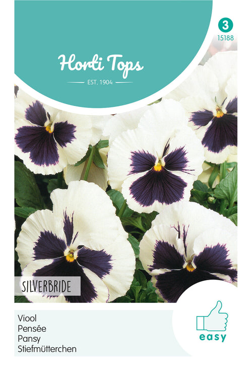 Horti Tops Garten-Stiefmütterchen Schweizer Riesen Silberbraut