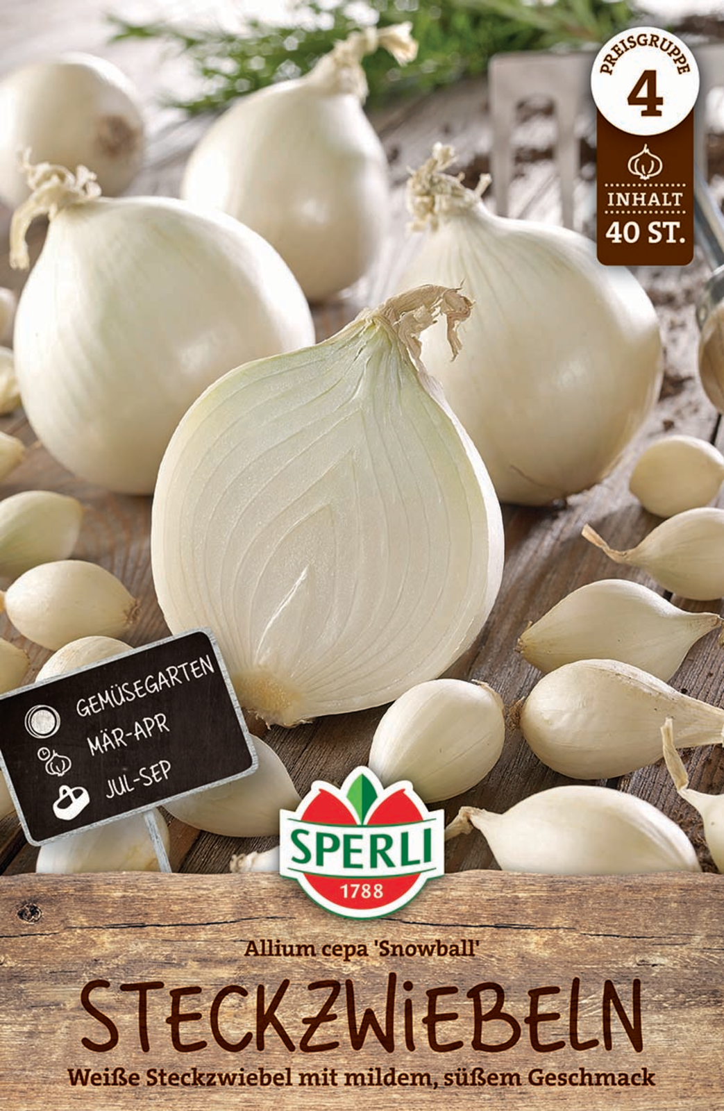 SPERLI Weiße Steckzwiebel Snowball 40 Stück