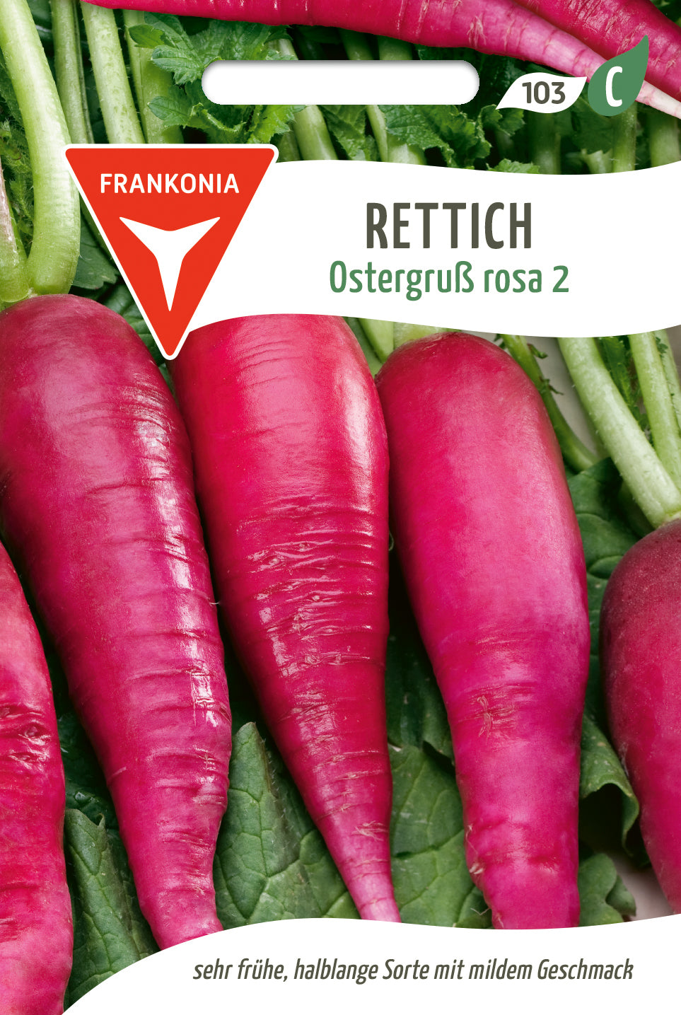 Frankonia Samen Rettich Ostergruß rosa 2