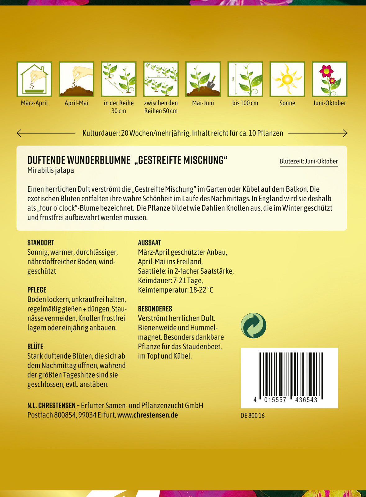 N.L. Chrestensen Duftende Wunderblume Gestreifte Mischung