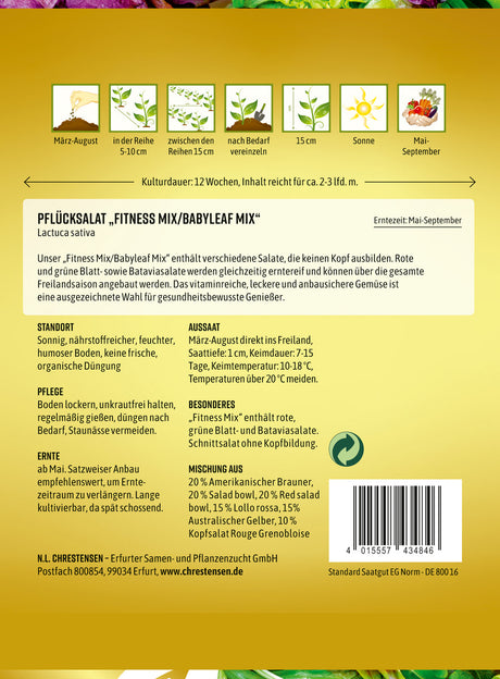 N.L. Chrestensen Pflücksalat Fitness Mix/Babyleaf Mix