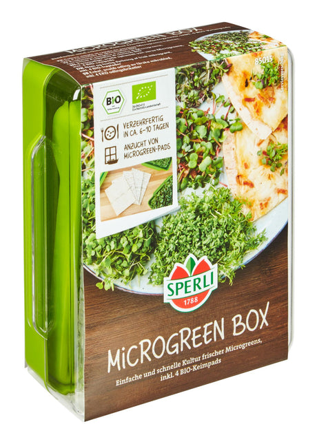 SPERLI BIO Keimsprossen & Microgreens Radies, Kresse, Salatrauke, Senf Anzuchtsets